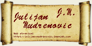 Julijan Mudrenović vizit kartica